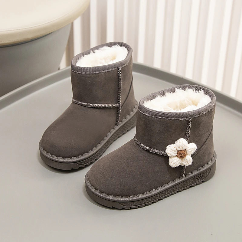 Children's Winter Snow Baby Boots Newborn Warm Booties Soft Sole Skiing Warm Toddler Thick Bottom Baby Girls Boys Shoes