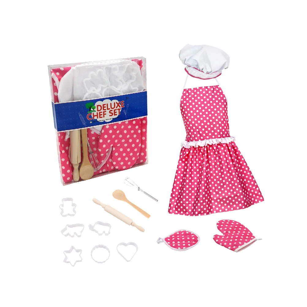 

13 Pcs Kitchen Supplies Set Kids Playset Chef Cosplay Costume Kitchenware Toy Girl Child