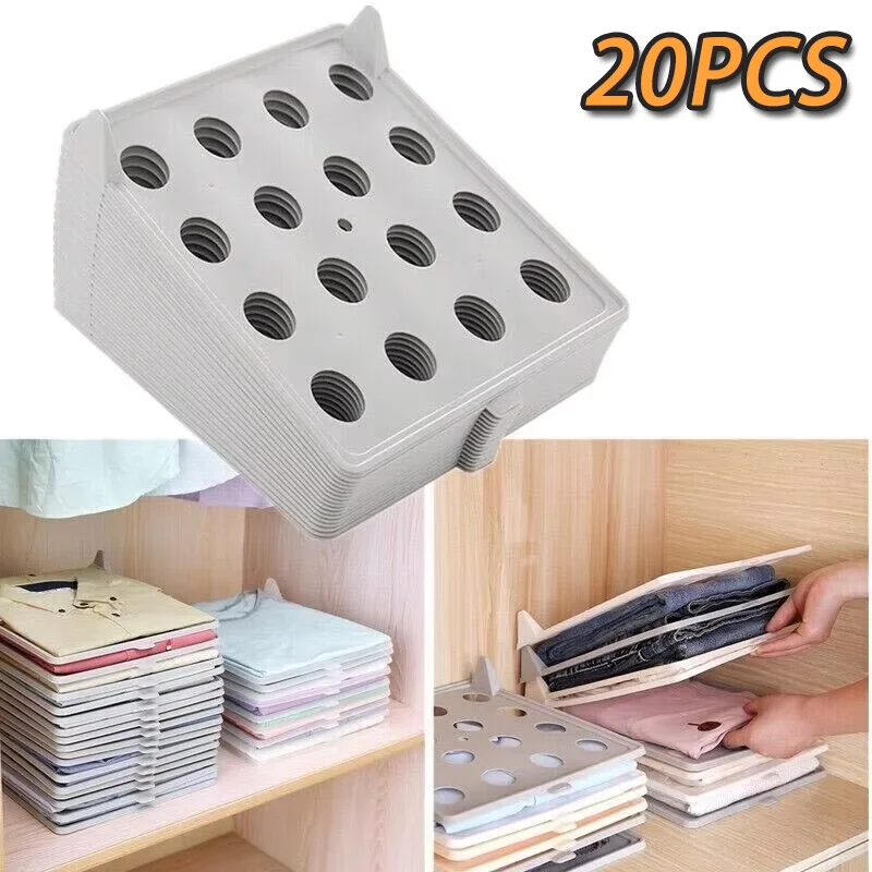 1pcs Shirt Organizer T Shirt Folder Board Clothing Lazy Folding Board Dividers Stackable Multi-Functional Wardrobe Storage Goods