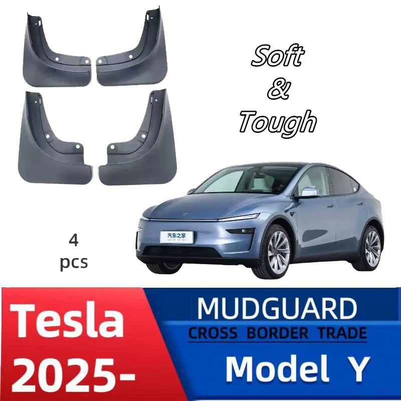 

Car mudguard for Tesla Model 3/S/Y;Soft plastic material;Prevent sediment splashing;Keep the vehicle clean;Electric
