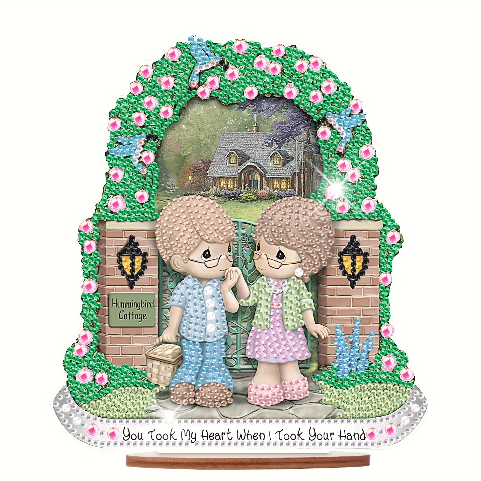 

Набор для украшения стола, алмазная живопись 5D «сделай сам», настольные деревянные украшения особой формы