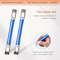 HRBAJ-ESD Safe Anti-Static IC Cleaning Brush Tool Double Head Motherboard Hard Brush For IC Glue Removal,PCB Cleaning,Repair