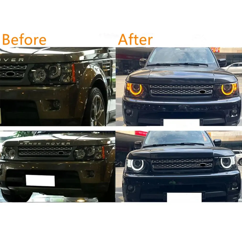 Head Lamp For Land Rover Range Rover Sport 2010-2013 L320 LED Headlight Upgrade Defender Style Headlights Automobile Parts