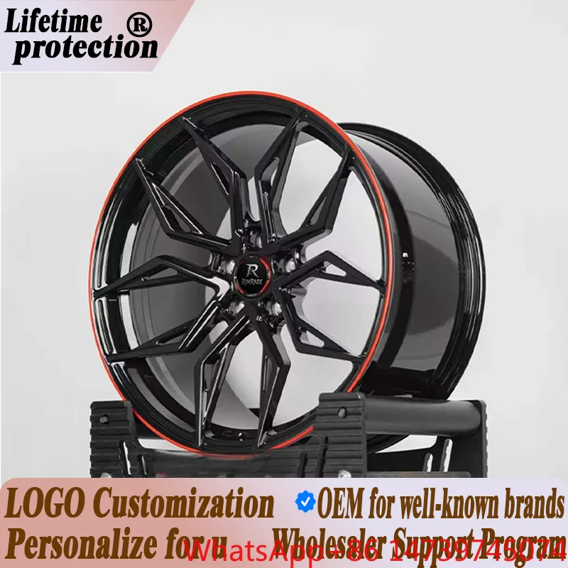 18-22 Inch Gloss Black Red Lip Multi-Spoke Forged Wheels Sport Racing Passenger Car Custom RimsF20,F30,F35,G20,G30,E90,E60,F10,F