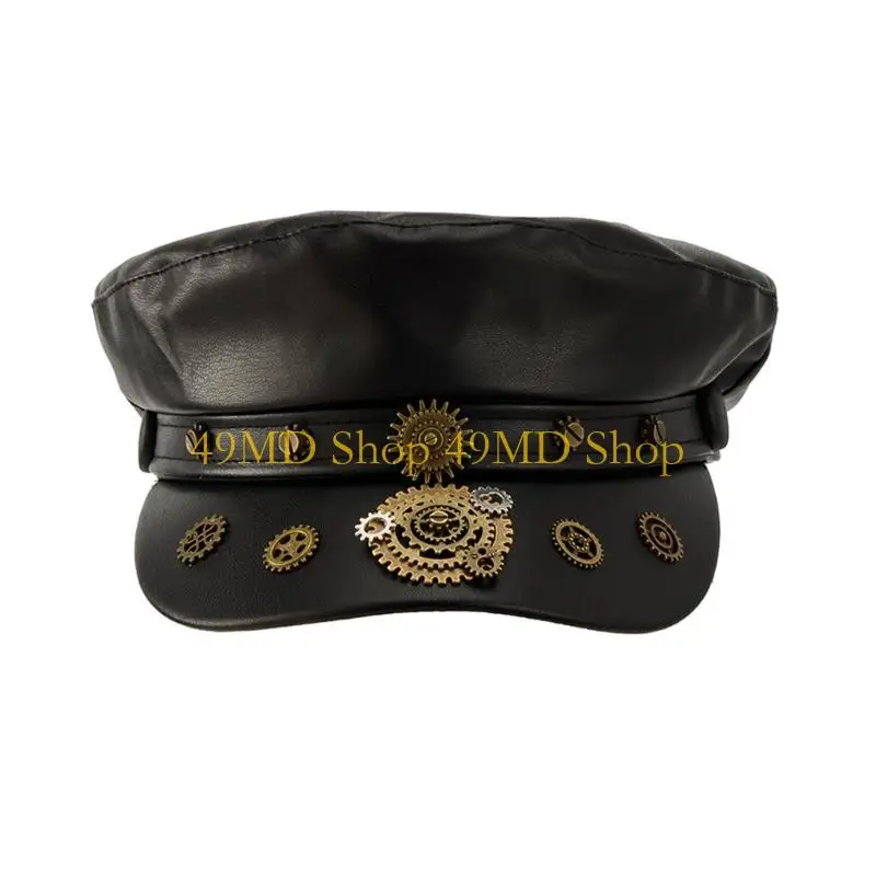 49MD Stylish Painter Hat Fashion British for Dating Photography Props