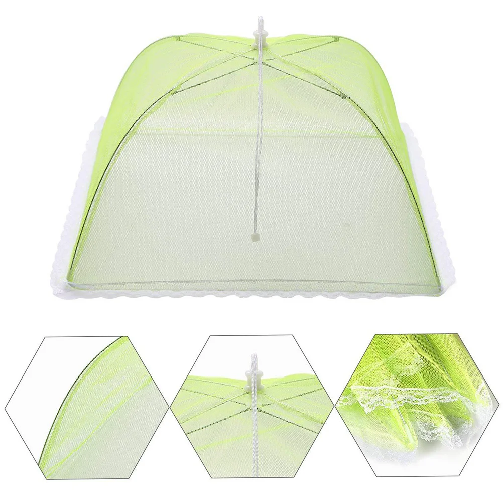 4Pcs Foldable Food Cover Umbrella Mesh Screen Protector for Burgers Steaks Fruit Salads Camping Trips Food Cover
