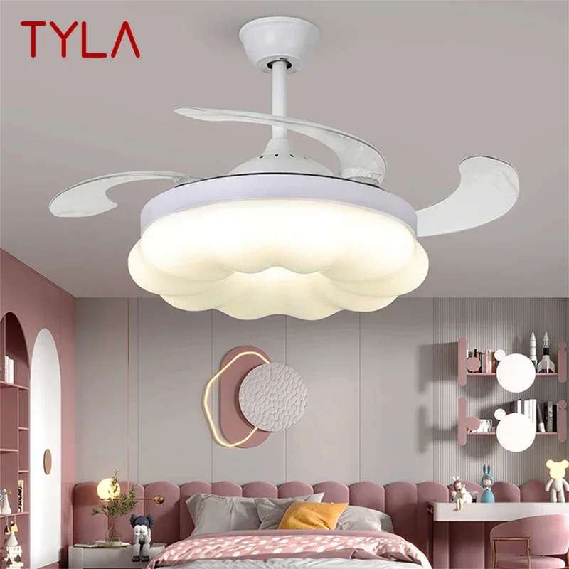 TYLA Modern Stealth Fan Light LED Living room Restaurant Bedroom Children's room Ceiling Fan Light Remote Electric Fan Light