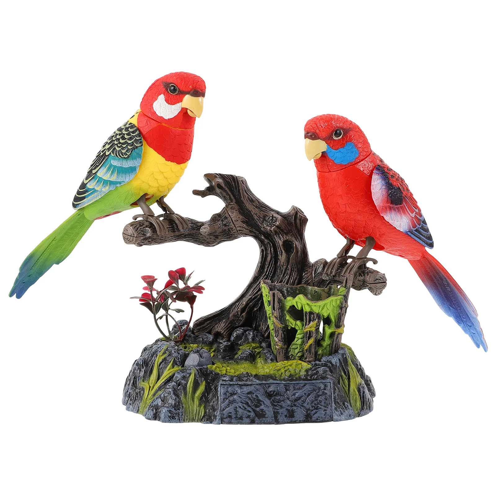 Desktop Parrot Voice Control Toy Child Children’s Toys Parrots Model Abs Figurine Sculpture