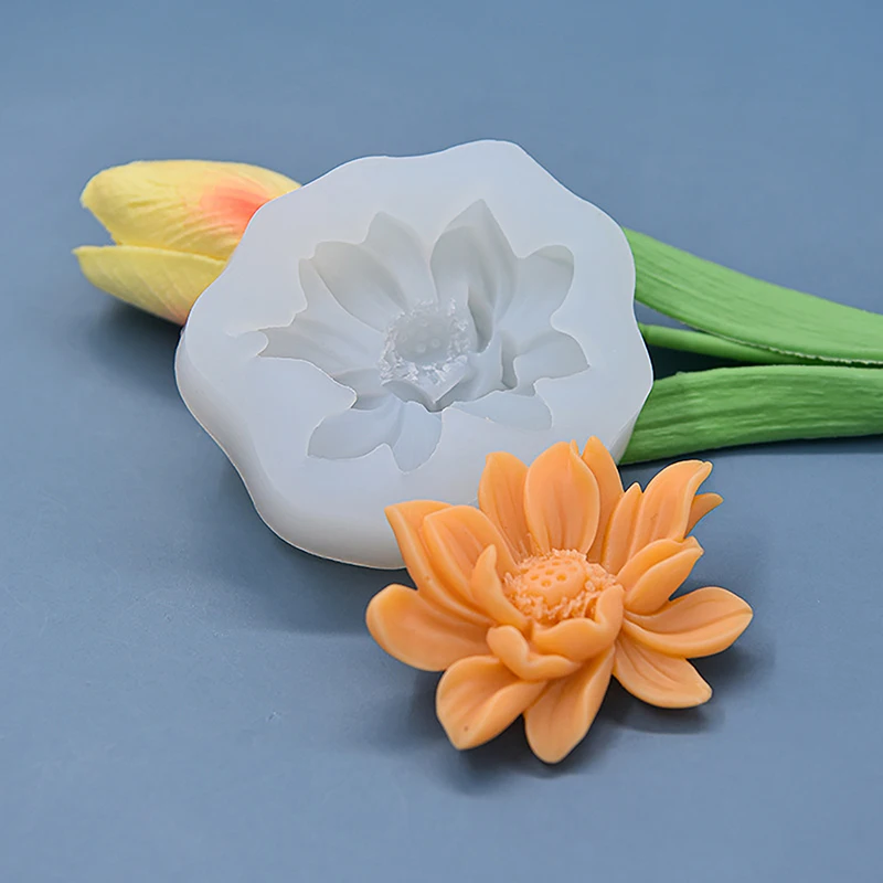 Rose Lotus Chrysanthemum Flower Silicone Mold DIY Sugarcraft Chocolate Cupcake Baking Mold Fondant Cake Decorating Tools