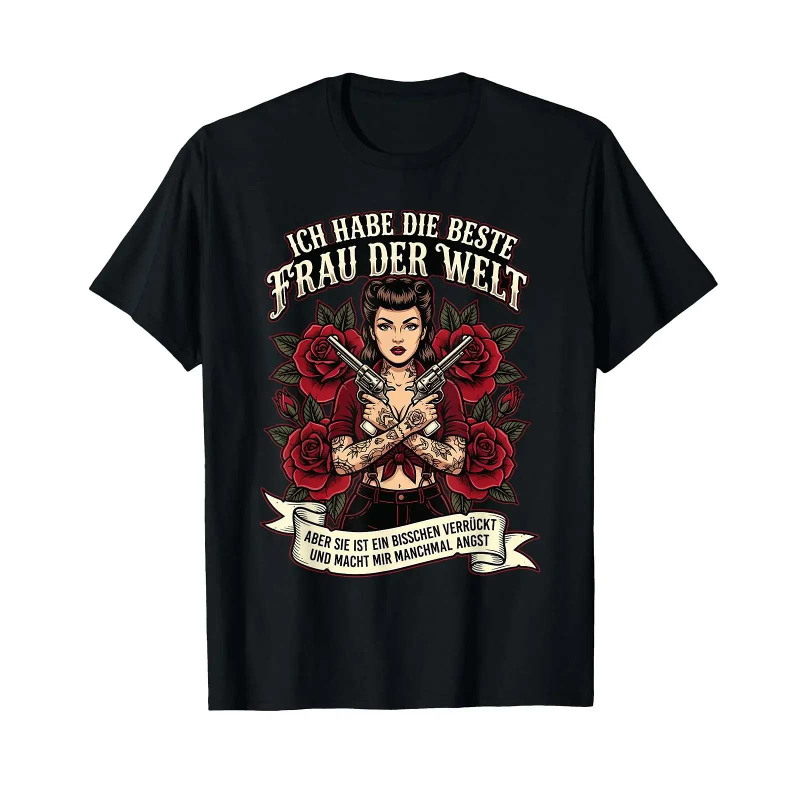 Ich habe die beste Frau der Welt – lustiges T-Shirt für Ehemänner, im Vintage-Stil, mit Used-Look, vielseitig einsetzbar, bequem, leicht dehnbar, atmungsaktiv.