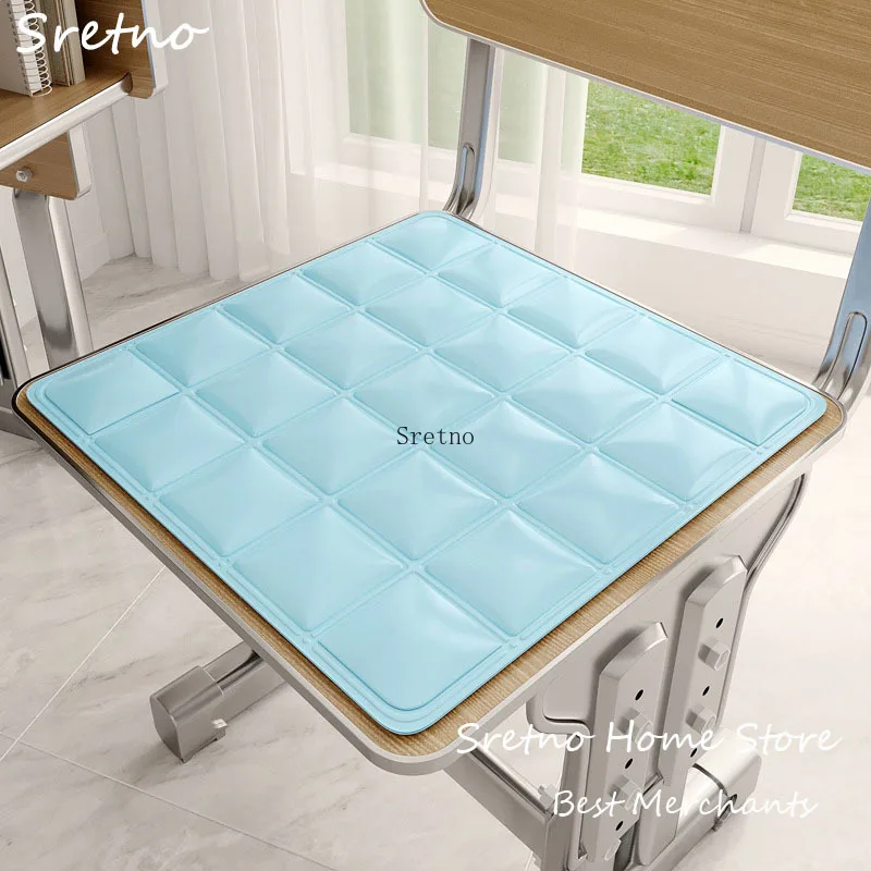 Sretno Cool Seat Cushions for Summer Students Sitting Long Time Buttocks Cushions, School Chair Ice Silk Breathable Cool Cushion