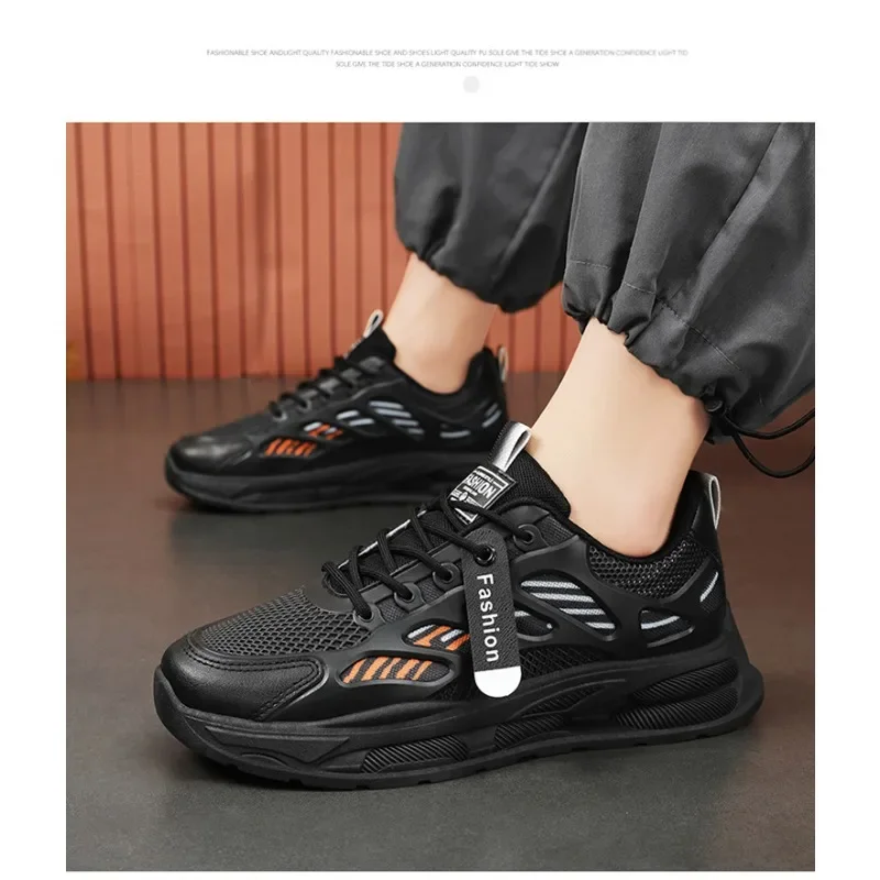 Summer Men's shoes Outdoor Men Breathable Mesh Surface Beach Shoes Youth Leisure Baotou Hollowed Frame Non-slip Beach Shoes