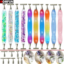 HOMFUN New Threaded Bits Accessories Embroidery Pen，Diamond Painting Dot Drill Tool，Multifunctional Metal Screw Thread Tips