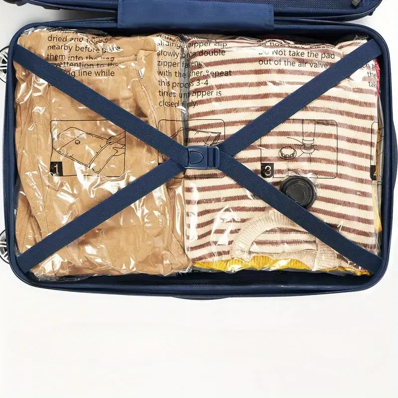 4 قطع أكياس تخزين مفرغة مع مضخة يدوية | ضغط محكم موفر للمساحة للملابس والفراش والبطانيات #4