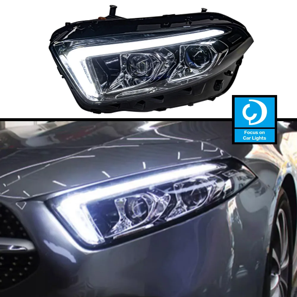 

Car Front Headlight For W177 A180 A200 A260 2018-2021 HeadLamp LED Styling Dynamic Turn Signal Lens Automotive Accessories 2PCS