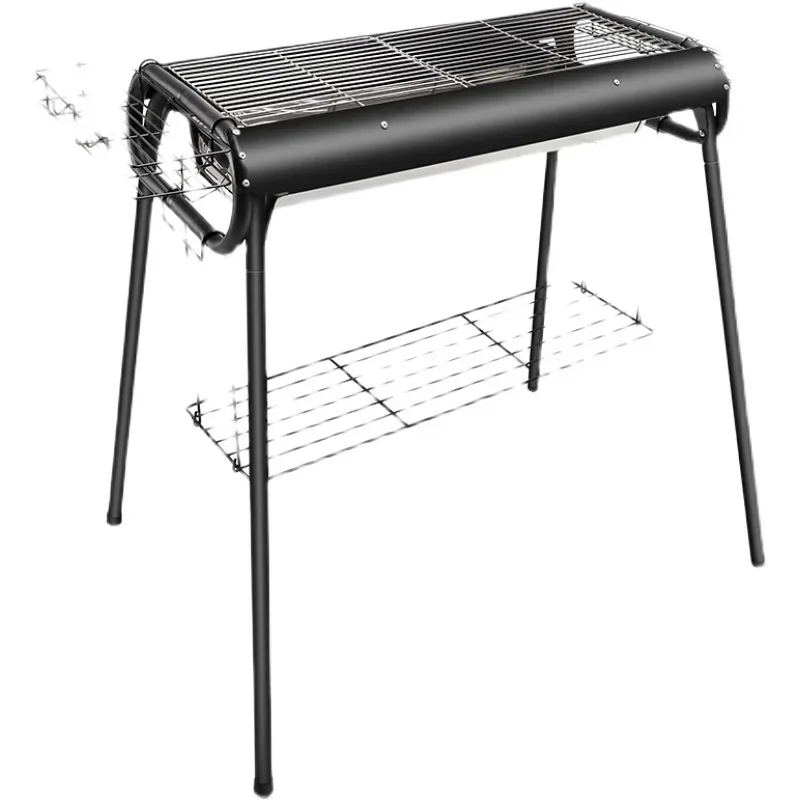 

Multifunctional Portable Barbecue Rack Home Outdoor Charcoal Grill Smokeless Barbecue Skewers Stainless Steel BBQ