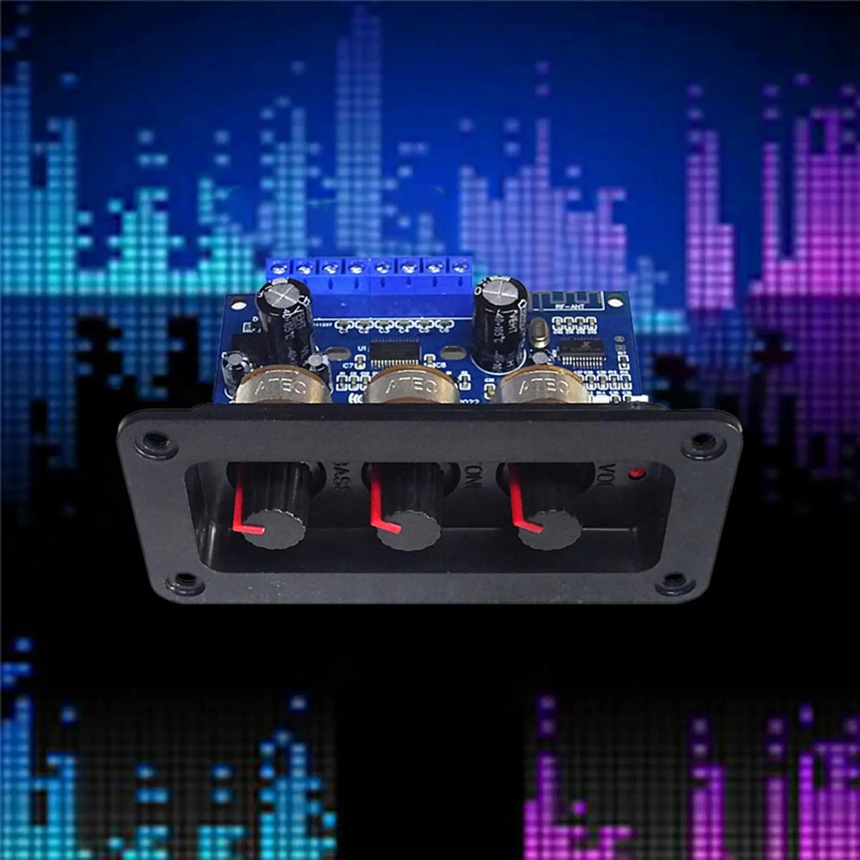 Placa amplificadora Digital de 2,1 canales 2X25W + 50W BT5.0 Subwoofer Clase D placa amplificadora DC12-20V con Cable auxiliar + Cable USB
