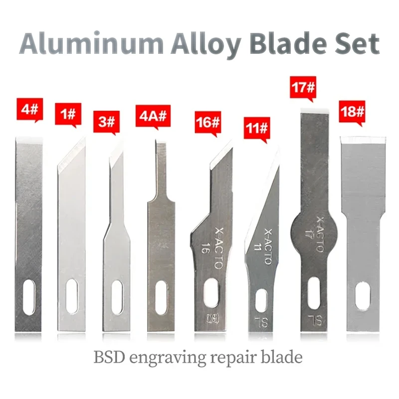 Multi-purpose Aluminum Alloy Sharp Blade Set for Woodworking, Sculpture, Carving, Multi-purpose Practical Blade Tool Set