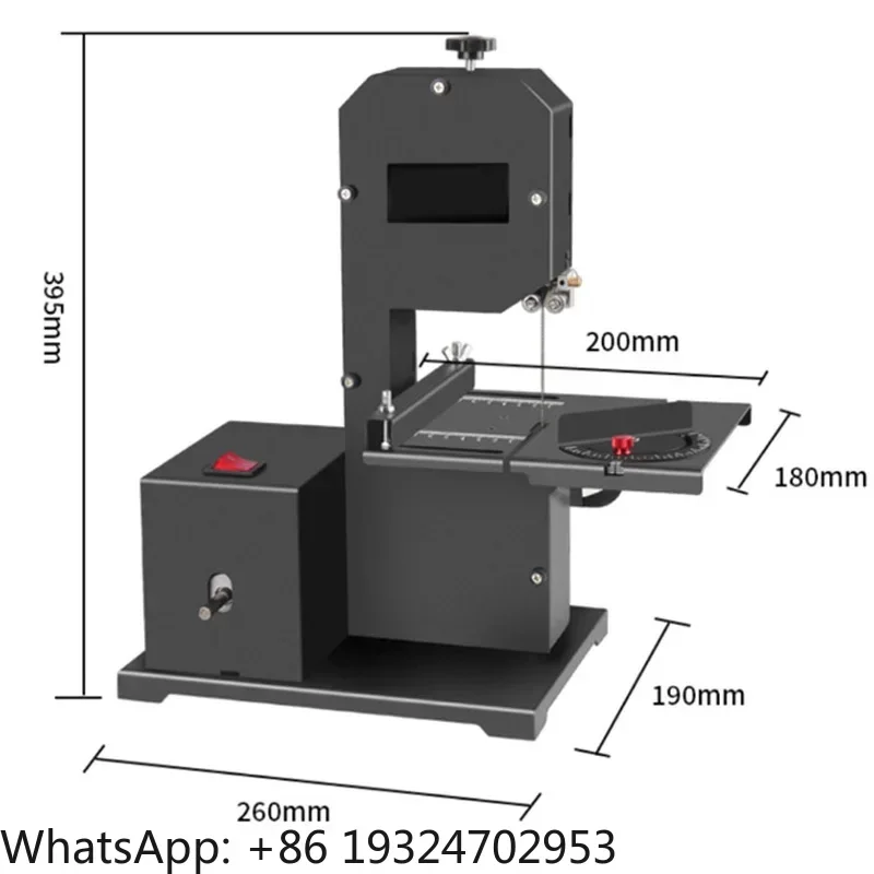 800 W Electric Desktop Woodworking Band Saw Machine Small Multifunction Curve Cutting Tool With 1 Linear Saw Strip 1750RPM 70 MM