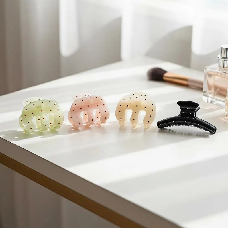 New Matte Hair Claw Clips Strong Non-Slip Grip Fashion Assorted Colors for Thin Hair Women Daily Office Makeup Use