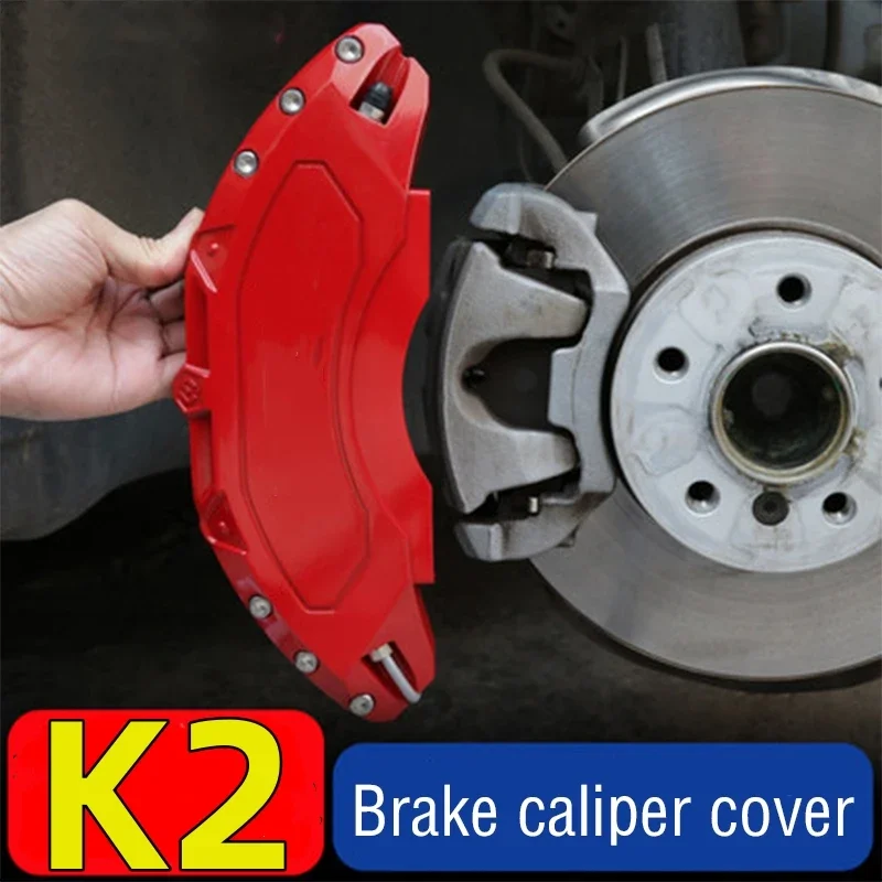 For KIA K2 Car Brake Caliper Cover Aluminum Metal Fit P1.4 MT GL GLS AT TOP Premium ECO 2011 2012 2015 2017 2019