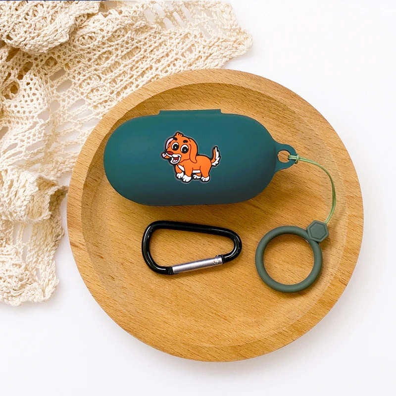 Estojo dos desenhos animados para Anker SoundCore Sport X10, anel anti-queda bonito, capa de fone de ouvido de silicone