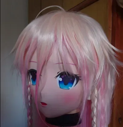 (C2-067) Top qualité fait à la main femme en caoutchouc de Silicone masque facial Cosplay Kigurumi masques crosscommode poupée japonais Anime jeu de rôle