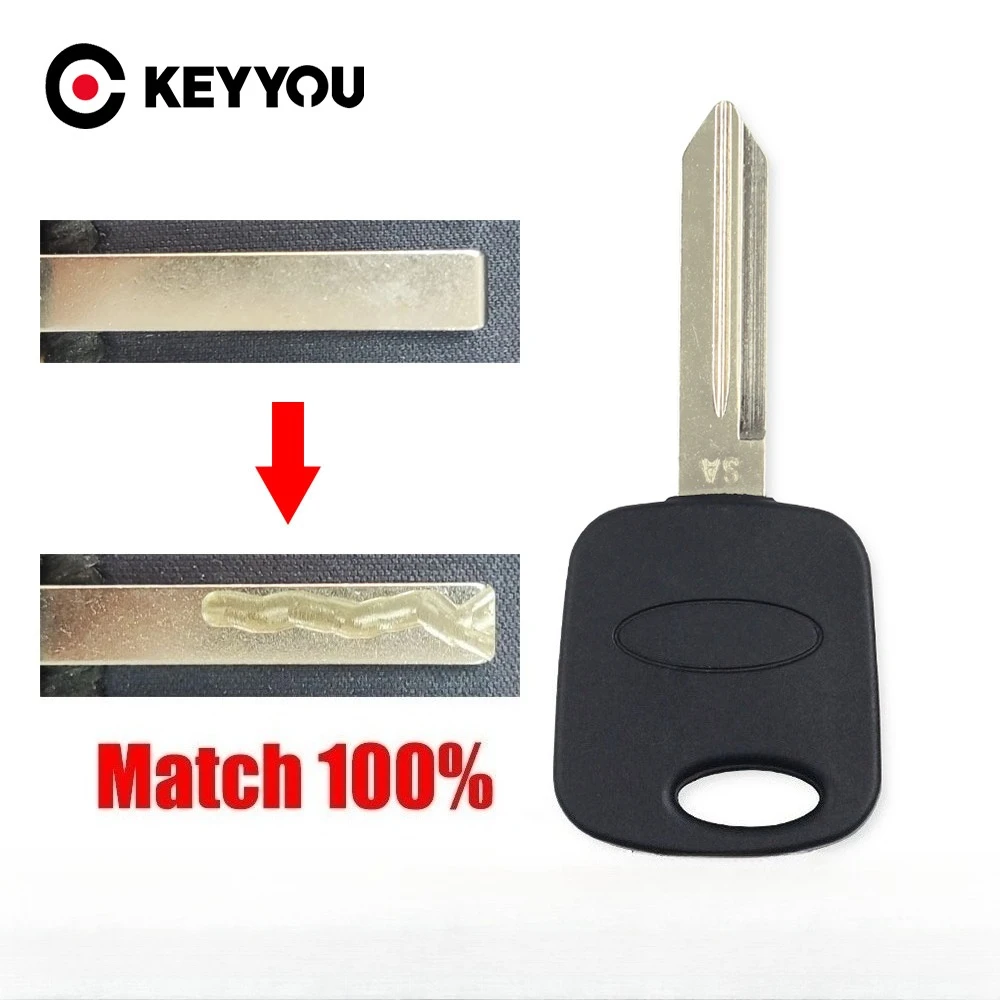 

KEYYOU с режущей услугой с ЧПУ для FORD ESCAPE KUGA MAVERICK, чехол для автомобильного ключа с необрезанным лезвием, корпус транспондера