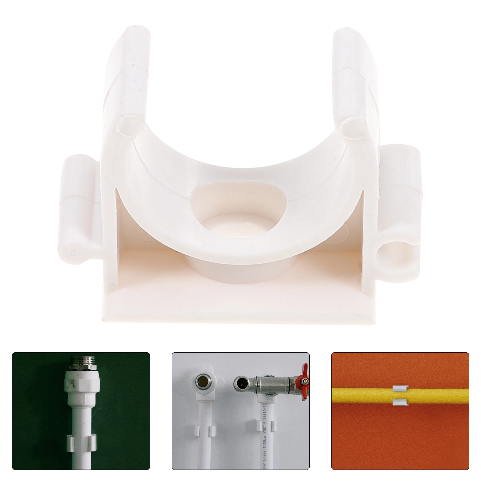 60 Pcs PVC 파이프 클램프 연료 튜브 장착 브래킷 용 견고한 내구성 호스 피팅 플라스틱 클램프 하드웨어