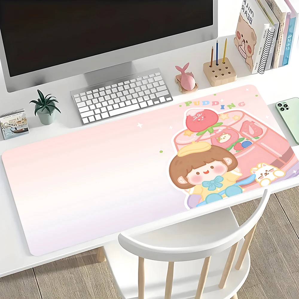 

Cute Mouse Pad Gamer Large Computer Mouse Mat Office Professional Non-Slip Mousepad Gaming Keyboard Pad 900x400mm Kawaii Deskmat