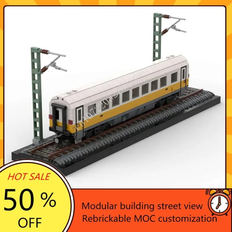 

1933PCS MOC Airport Express Coach Train Set Express locomotive Model Building Block Architecture DIY Assembly Sets Toys Gifts