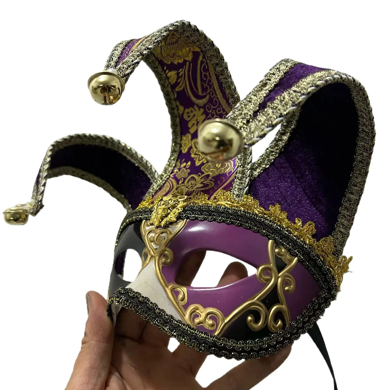Campane di Venezia italiane Ghostface Gentleman Mezza maschera Natale Masquerade Festa di festa Accessorio cosplay vintage