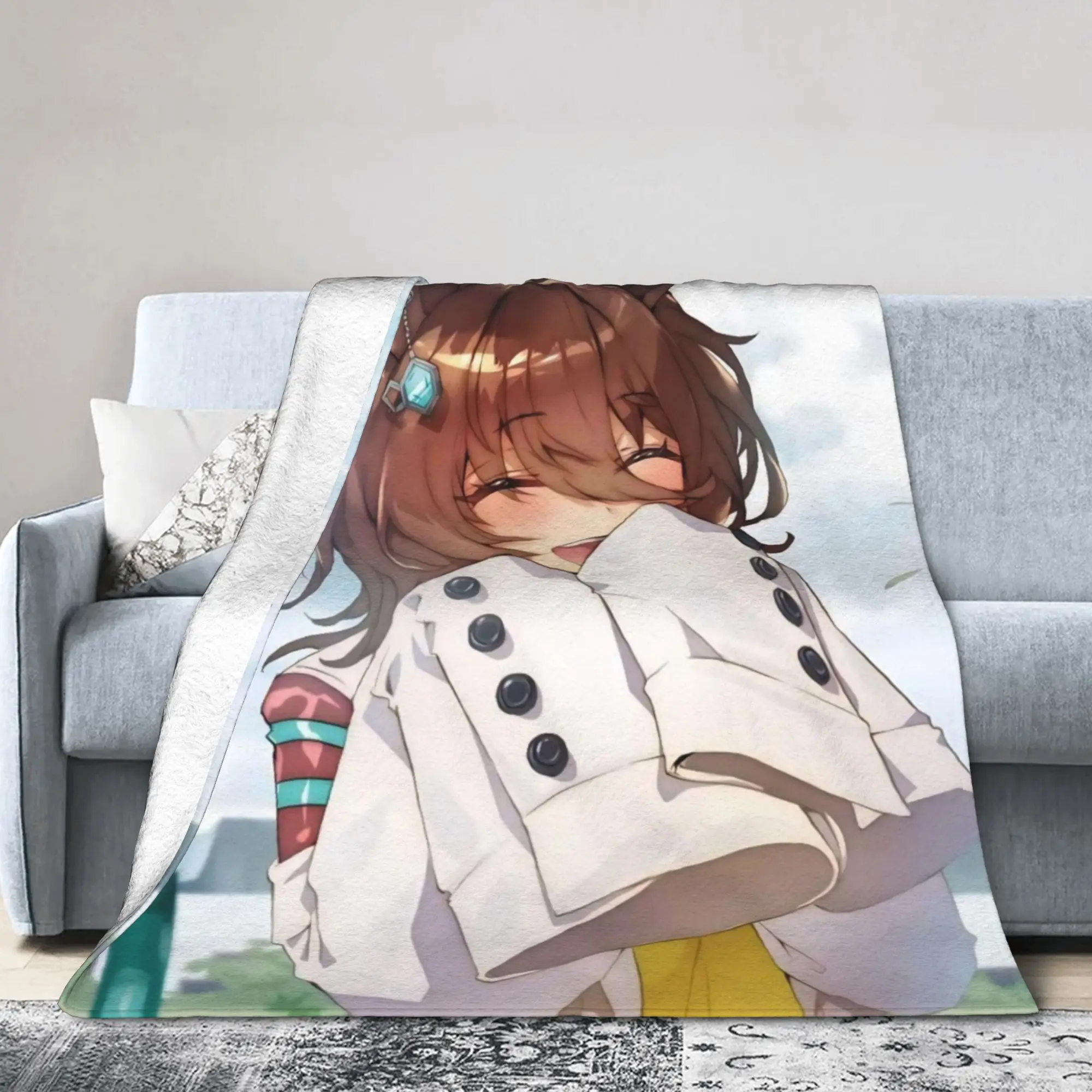 Agnes Tachyon Blankets Fleece Uma Musume Pretty Derby Warm Throw Blankets for Bedding Couch Bedspread