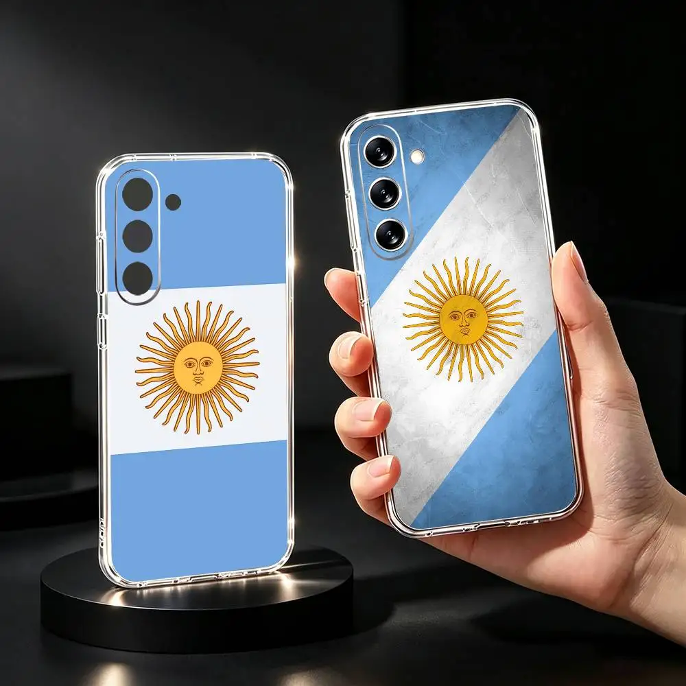 A-Argentina Football Support Flag Phone Case Silicone Soft for Samsung Galaxy A73,A72,A71,A70,A53,A52,A51Cover