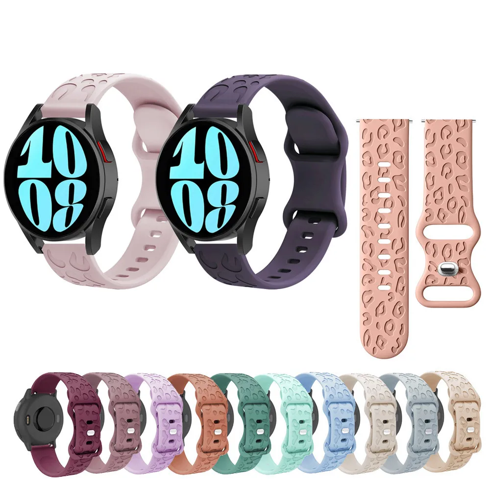 

20mm Silicone Strap For Samsung galaxy watch 4 5 6 Watch5 Pro Watch6 watch4 classic 42mm 46mm 40mm 44mm 43mm 47mm Smart Engraved