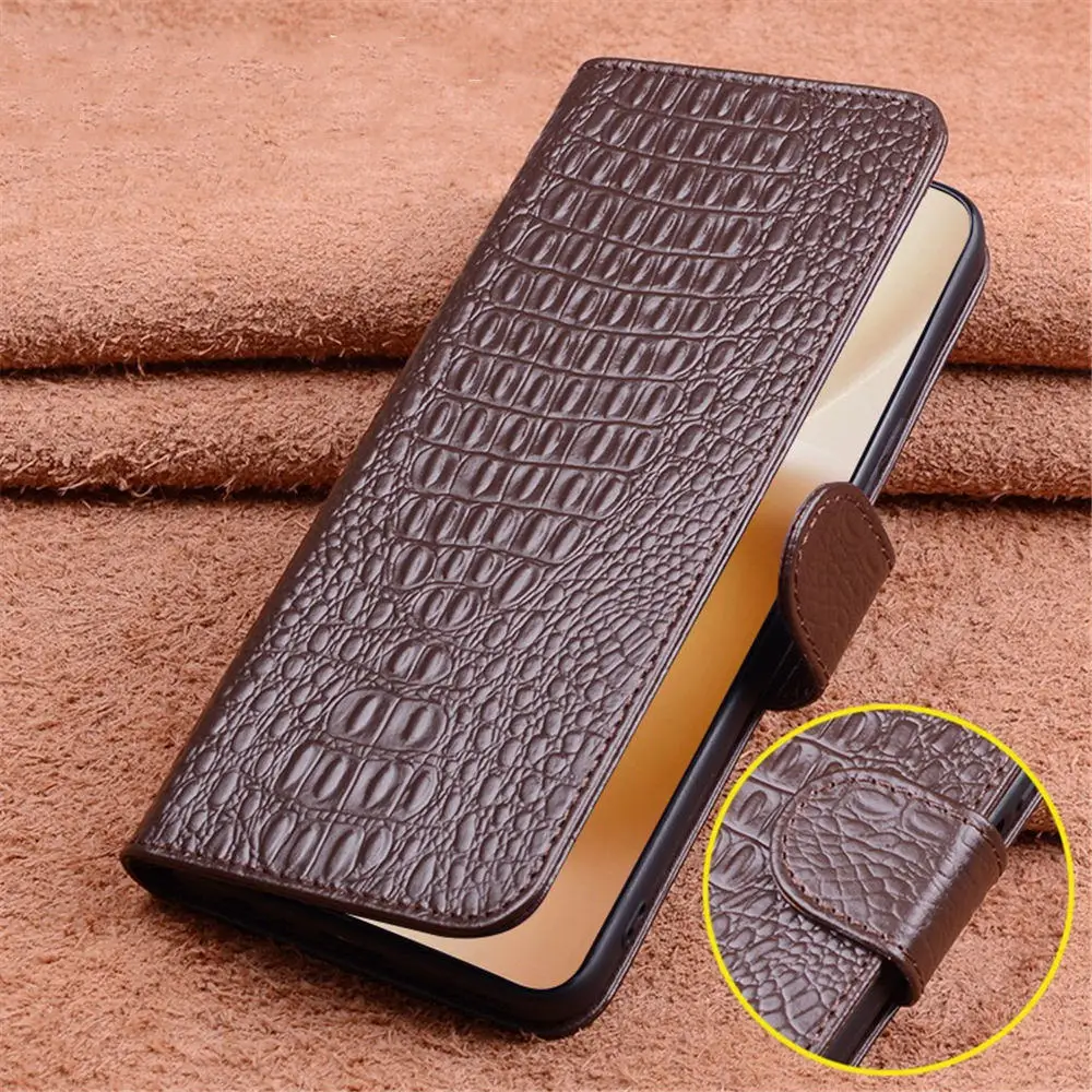

Genuine Cowhide Leather Flip Case for Vivo X200 Ultra X200 Pro Magnetic Closure Cover