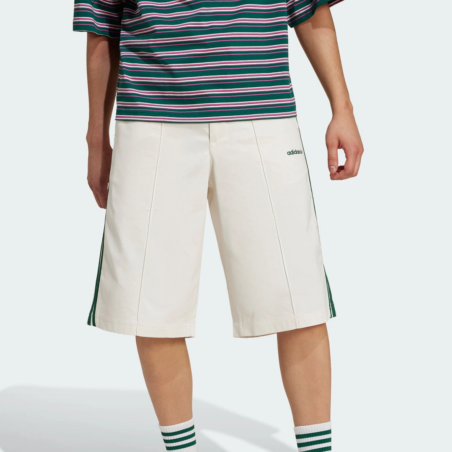 

Официальные аутентичные мужские классические свободные повседневные шорты Adidas с тремя полосками JC6523