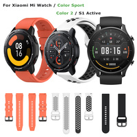 22mm Silicone Watch Band Strap for Xiaomi Mi Watch Color 2 Replacement Bracelet For Mi Watch Color sports S1 Pro edition correa