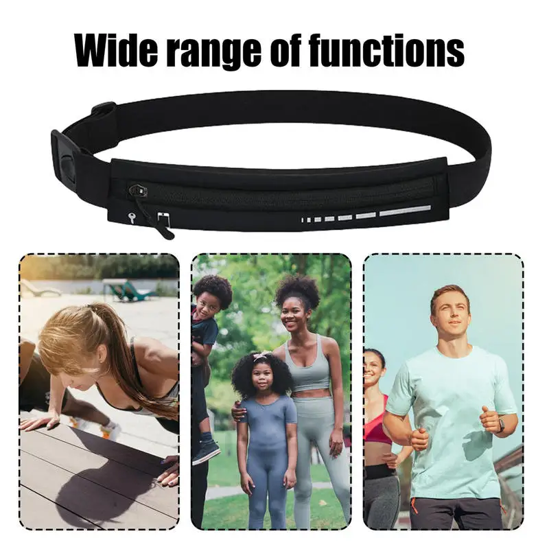 Women and men's slim fitting running belt, runner waist bag phone holder, running bag belt for exercise jogging, money belt runn