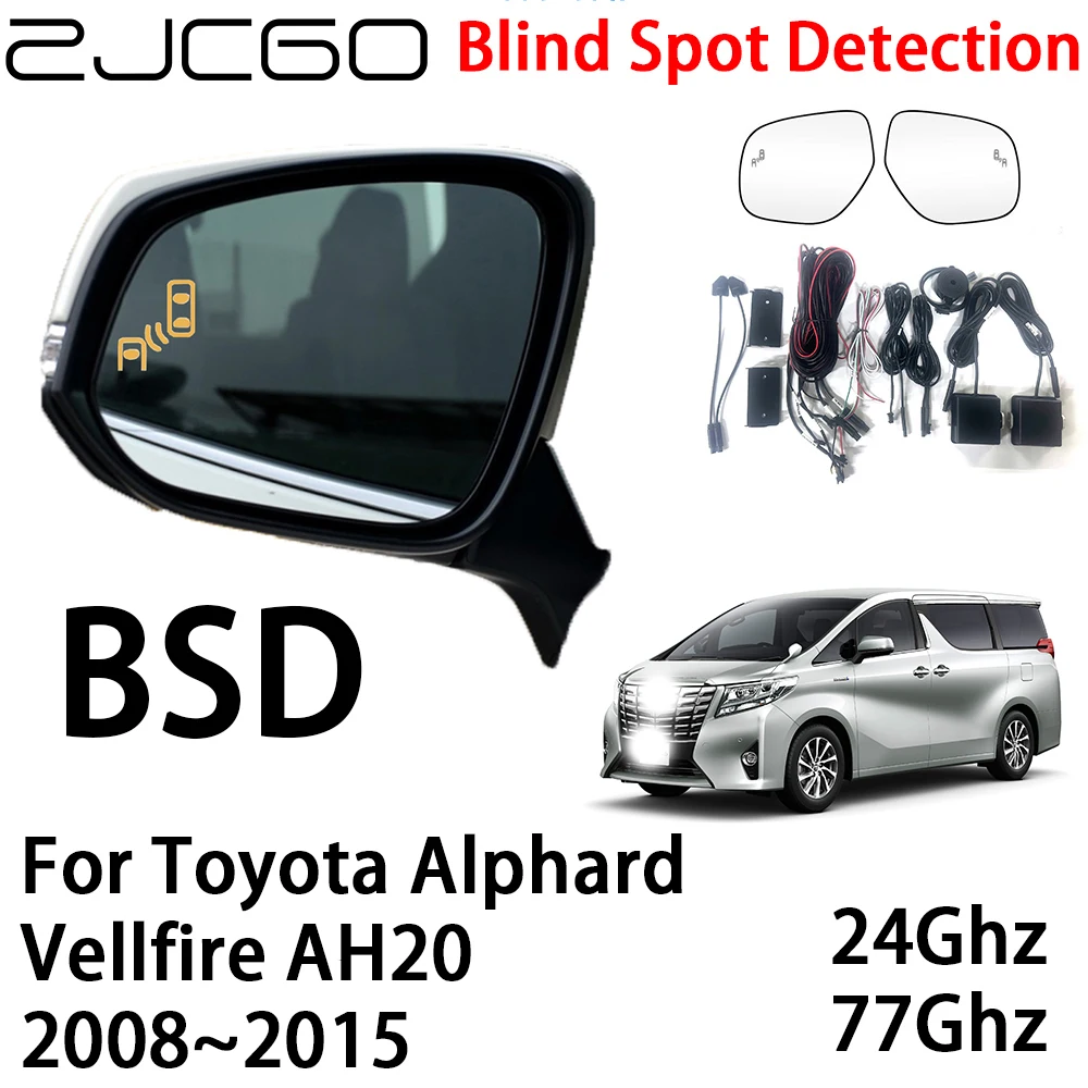 ZJCGO Car BSD Radar Warning System Blind Spot Detection Safety Driving Alert for Toyota Alphard Vellfire AH20 2008~2015