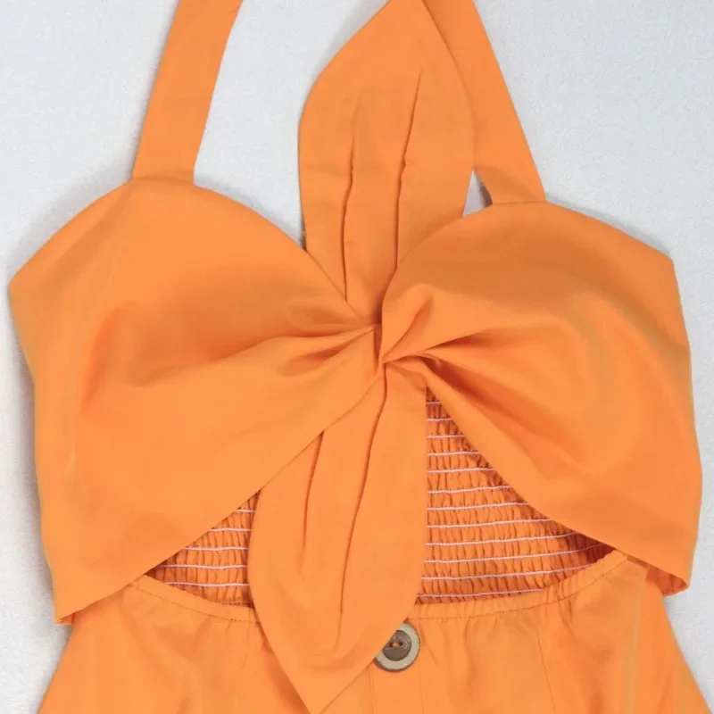 GUWU-Vestido largo por debajo de la rodilla con lazo y espalda descubierta para mujer, vestido largo por debajo de la rodilla con recortes, para noche de verano, vacaciones de cumpleaños, Sexy, para fiesta y discoteca, 2025