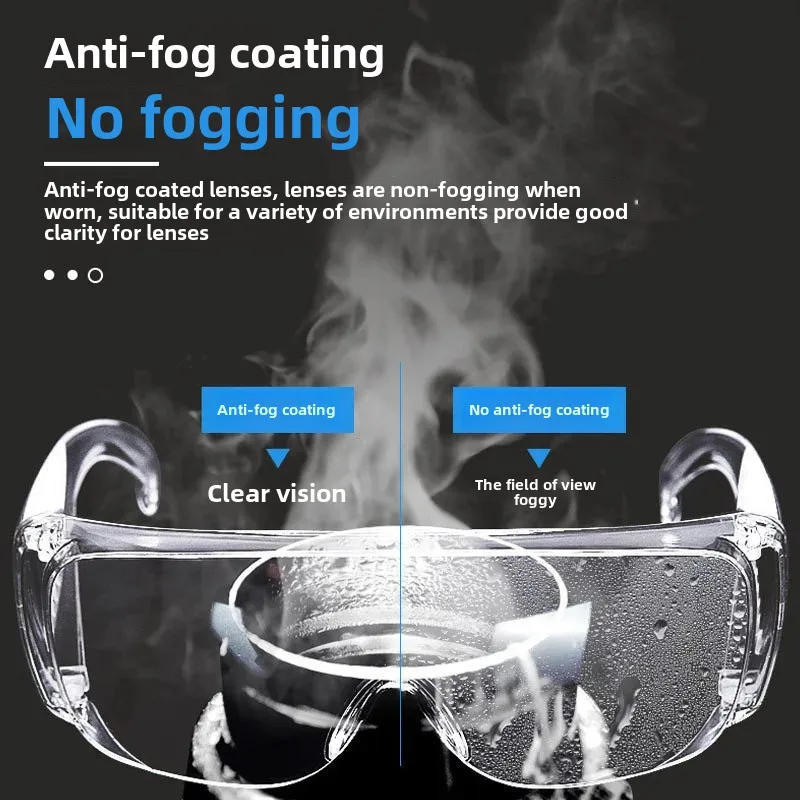 Lab Safety Glasses Anti-Fog Dustproof Windproof PC Frame Protective Goggles For Chemical Protection And Laboratory Work