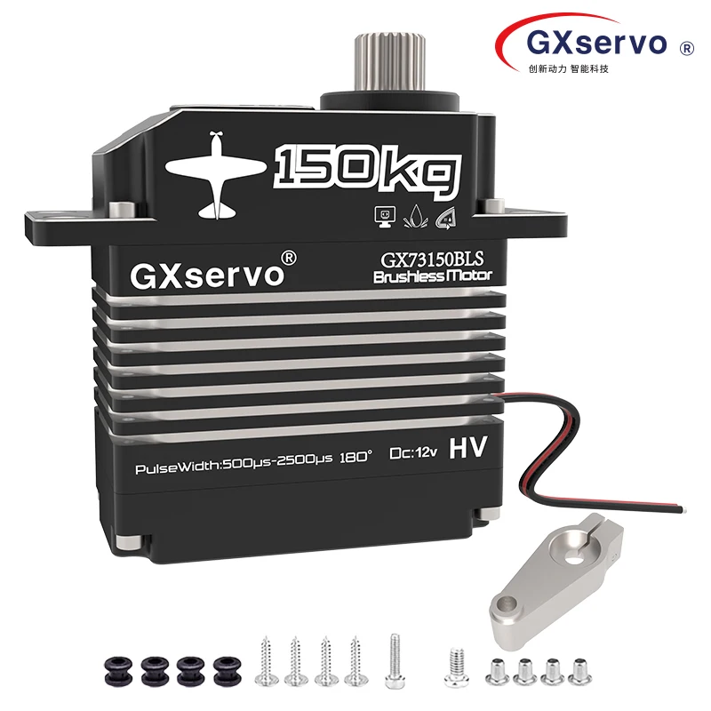 Gx servo 150KG Servo High Volta ingranaggio elicoidale in acciaio pieno resistenza Crawler Robot Parts 1/5 motore brushless programmabile