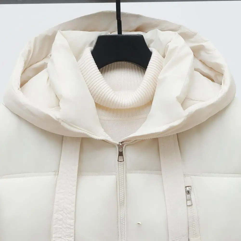 

Long Sleeve Down Coat With Pockets Women Outerwear Women Long Puffer Jacket Winter Warm Hooded Coat Ladies With Zip Thickened