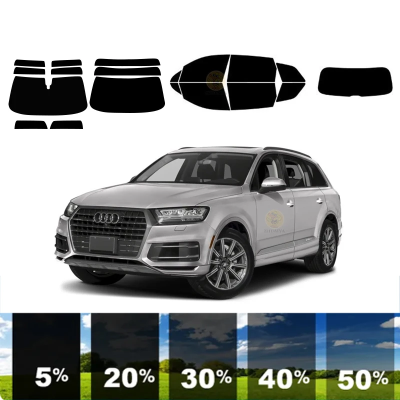 

precut Removable Window Tint Film For Car 100% UVR 5%-35%VLT Heat Insulation Carbon ﻿For AUDI Q7 4 DR SUV 2016-2023