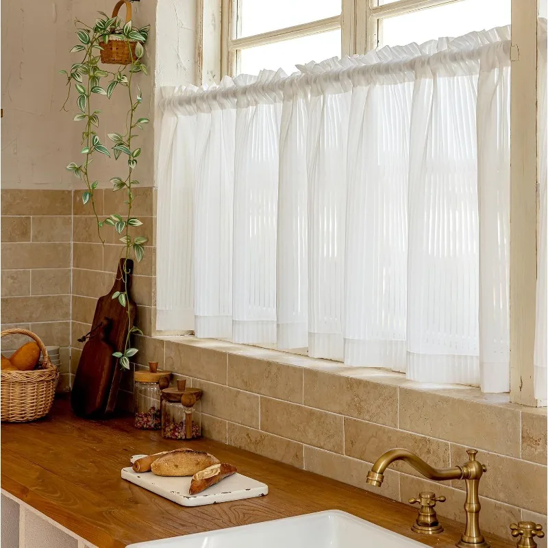 New Modern Minimalist Vertical Louver Screen Curtain Cabinet Cover Curtain Kitchen Coffee Short Curtain