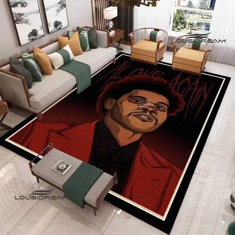 Singer The Weeknd printed Carpet Non -slip carpet Yoga mat carpets for living room area rug Door pad bedroom decor birthday gift