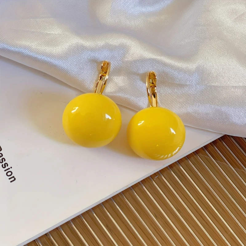 Fashion Simple Design Geometric Round Drop Earrings for Women Daily Versatile Holiday Party Accessories Gifts