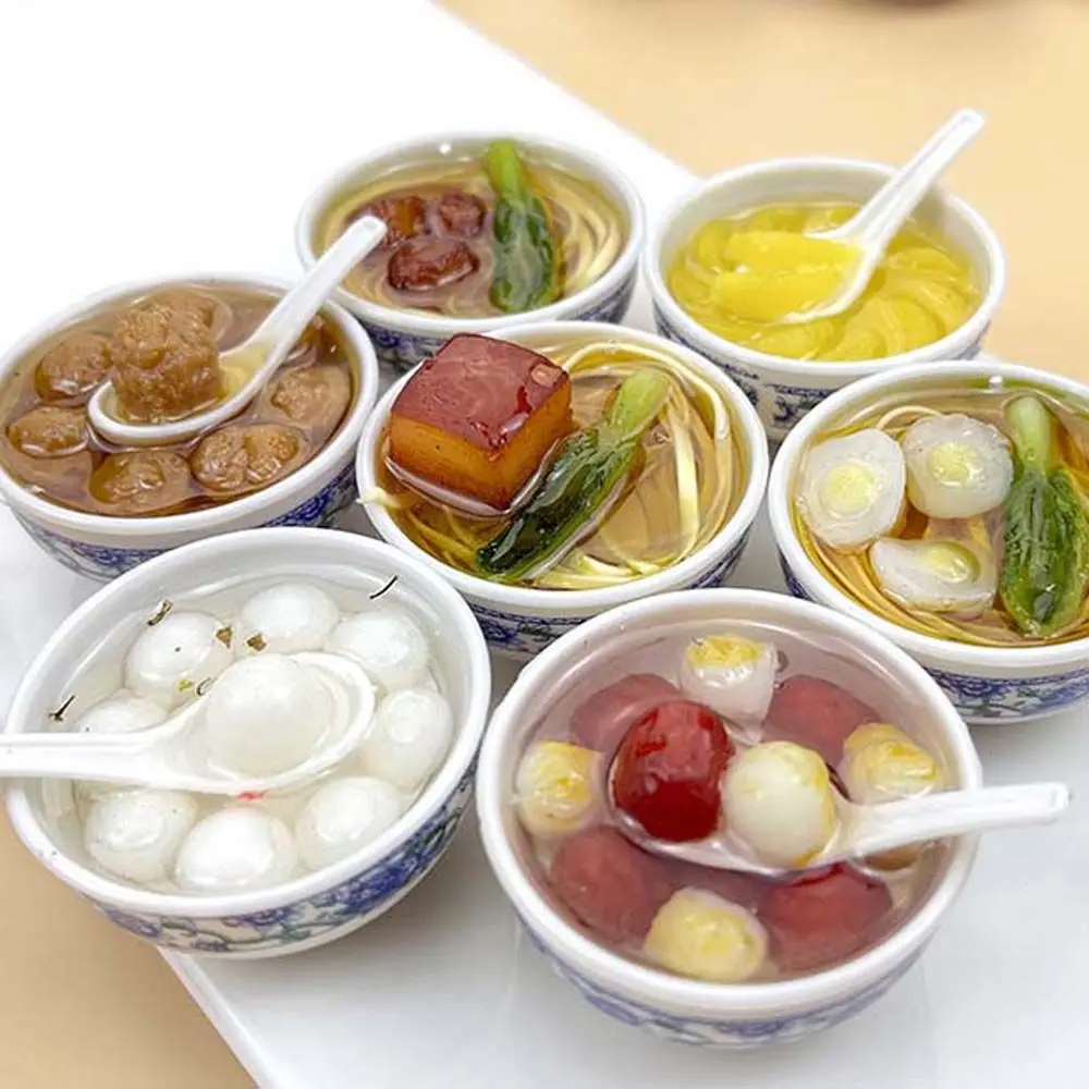 Bowl Noodle Children Crafts Dollhouse Accessories Dollhouse MIniature Doll House Food Kitchen Accessories Toy Kitchen Kids Toys