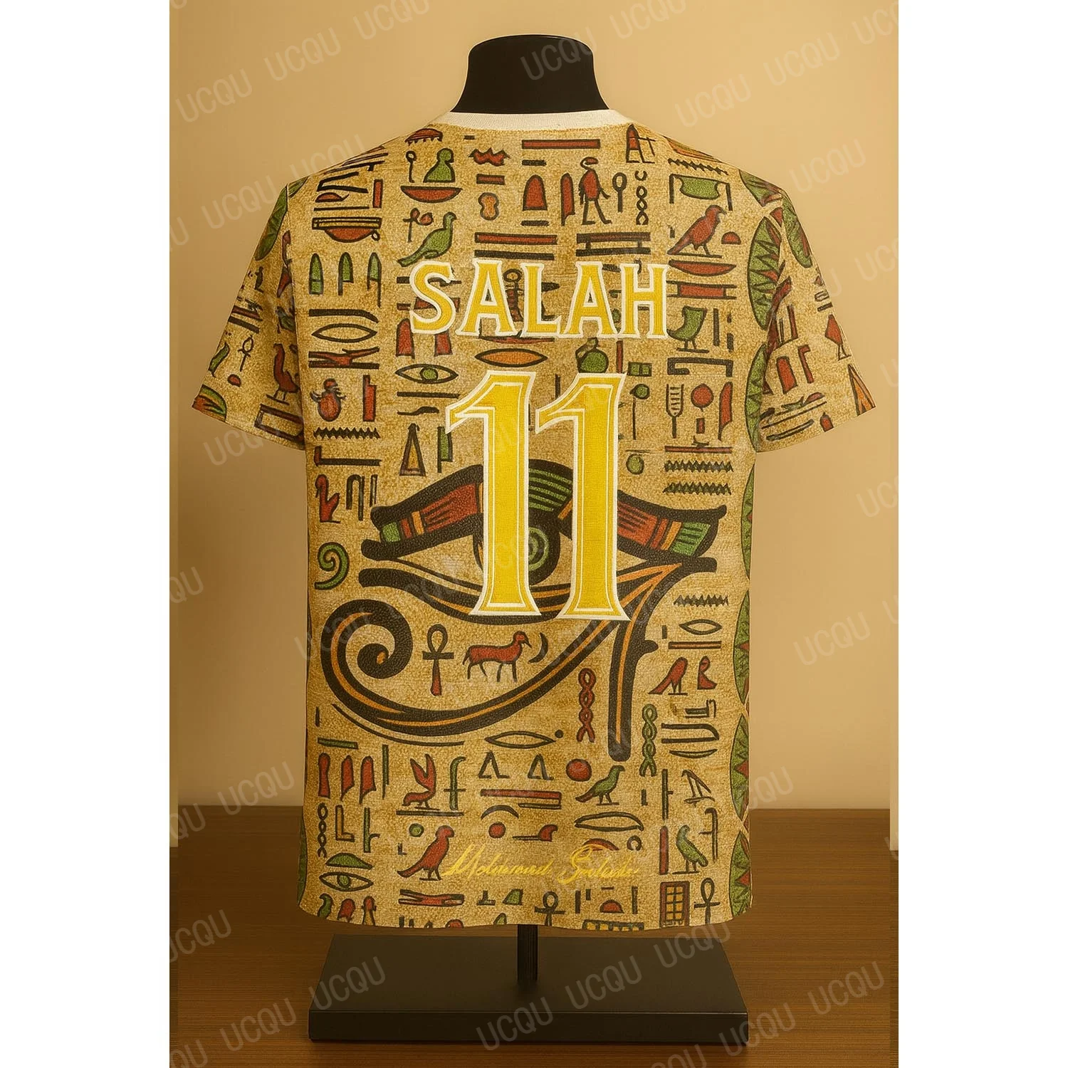 صلاح 11 الهرم مصر الثقافة التوقيع الطبعة AI تصميم كرة القدم جيرسي الرجال قميص كرة القدم الخاص التدريب مروحة الأعلى